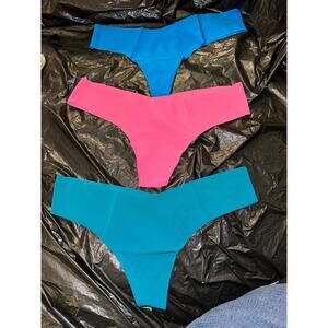 SET OF 3 NEW COMMANDO THONGS TURQUOISE, ROYAL BLUE, PINK S/M